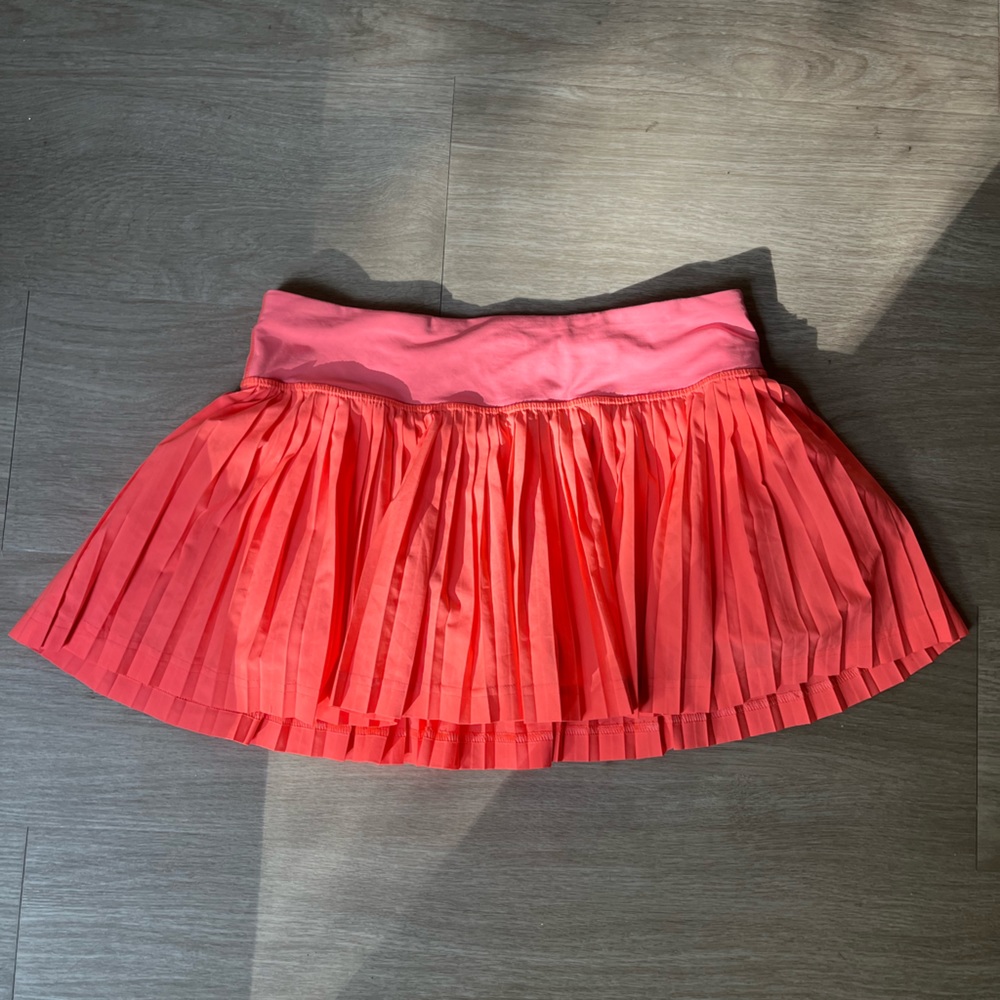 Lululemon Pleated Coral Tennis Skirt